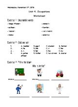 Giáo án Tiếng anh lớp 2 - Unit 4 Occupations Worksheet - Năm học 2016-2017